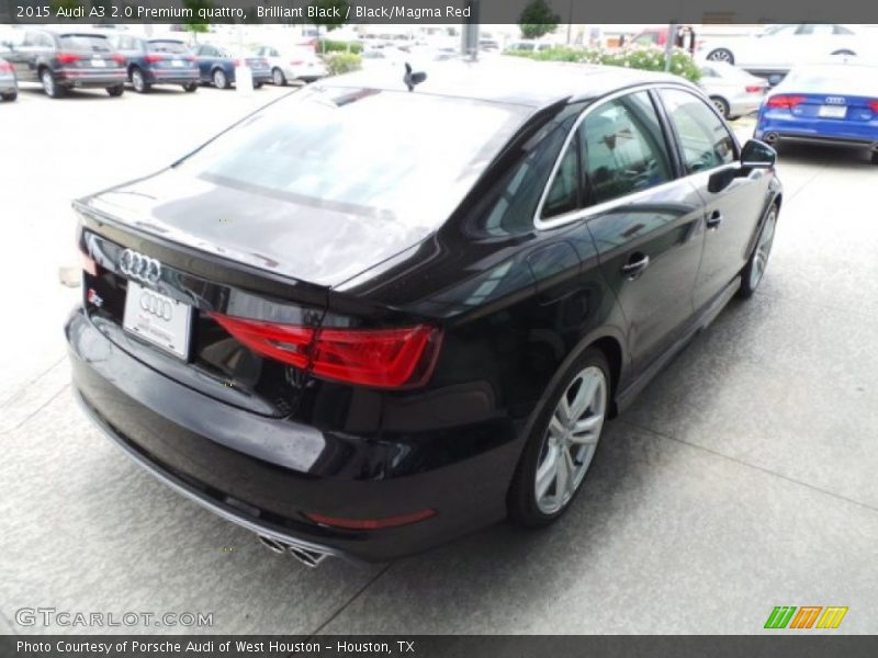Brilliant Black / Black/Magma Red 2015 Audi A3 2.0 Premium quattro