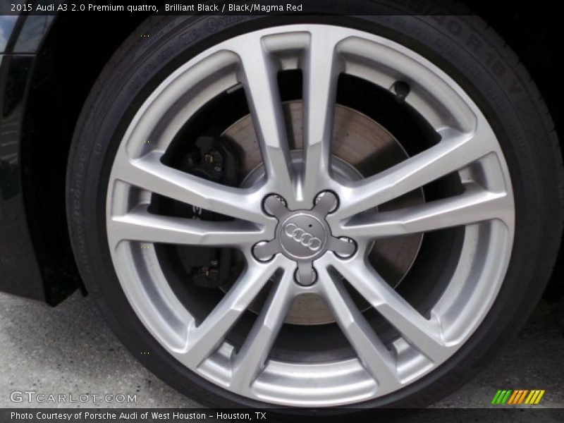 Brilliant Black / Black/Magma Red 2015 Audi A3 2.0 Premium quattro