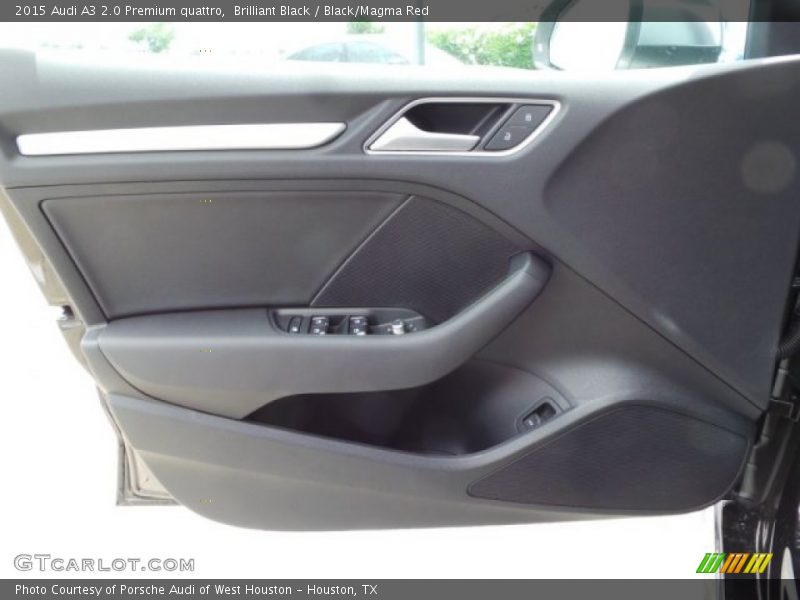 Brilliant Black / Black/Magma Red 2015 Audi A3 2.0 Premium quattro