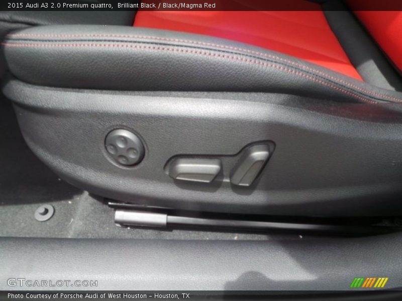 Brilliant Black / Black/Magma Red 2015 Audi A3 2.0 Premium quattro