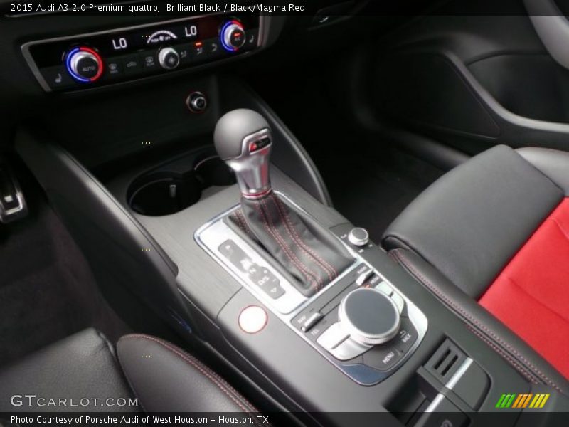 Brilliant Black / Black/Magma Red 2015 Audi A3 2.0 Premium quattro