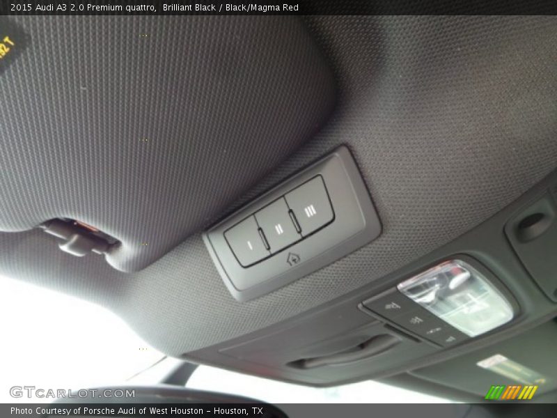Brilliant Black / Black/Magma Red 2015 Audi A3 2.0 Premium quattro