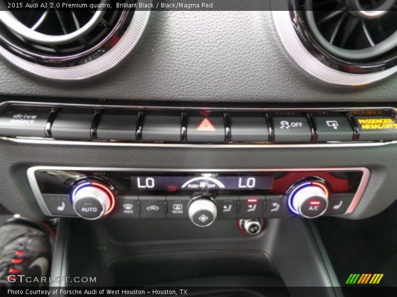 Brilliant Black / Black/Magma Red 2015 Audi A3 2.0 Premium quattro