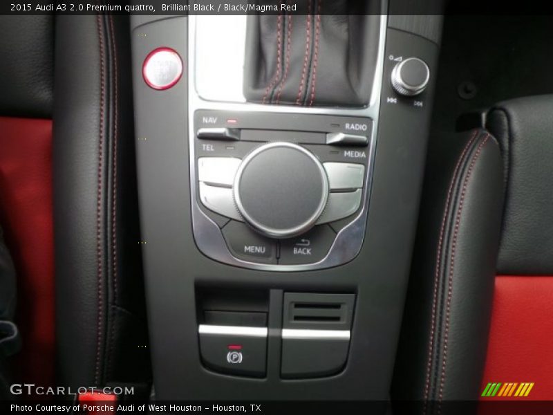Brilliant Black / Black/Magma Red 2015 Audi A3 2.0 Premium quattro