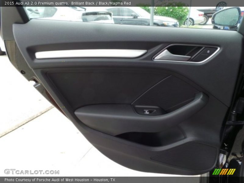 Brilliant Black / Black/Magma Red 2015 Audi A3 2.0 Premium quattro