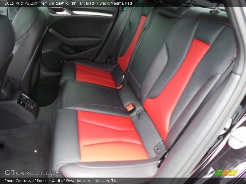 Brilliant Black / Black/Magma Red 2015 Audi A3 2.0 Premium quattro