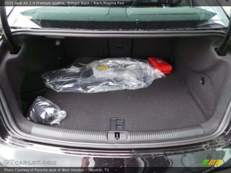 Brilliant Black / Black/Magma Red 2015 Audi A3 2.0 Premium quattro