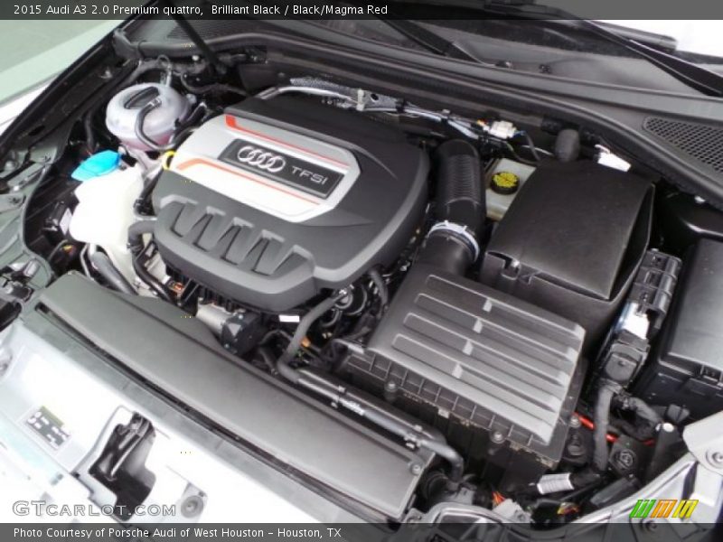 Brilliant Black / Black/Magma Red 2015 Audi A3 2.0 Premium quattro