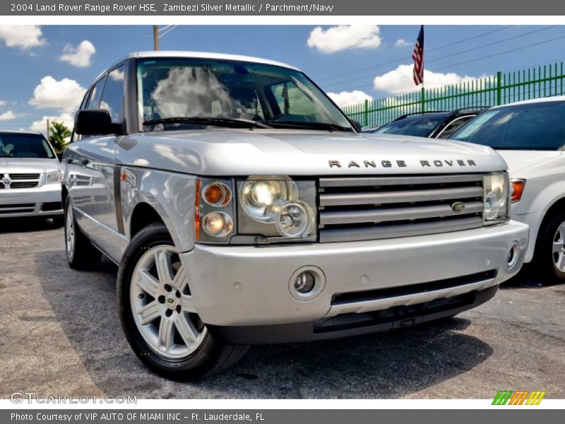Zambezi Silver Metallic / Parchment/Navy 2004 Land Rover Range Rover HSE