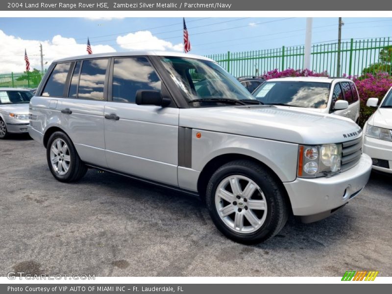 Zambezi Silver Metallic / Parchment/Navy 2004 Land Rover Range Rover HSE
