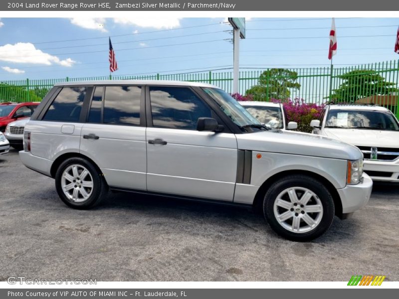 Zambezi Silver Metallic / Parchment/Navy 2004 Land Rover Range Rover HSE