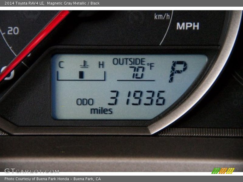 Magnetic Gray Metallic / Black 2014 Toyota RAV4 LE