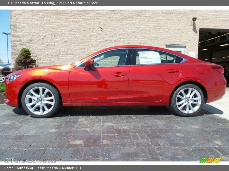 Soul Red Metallic / Black 2016 Mazda Mazda6 Touring