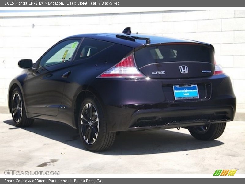 Deep Violet Pearl / Black/Red 2015 Honda CR-Z EX Navigation