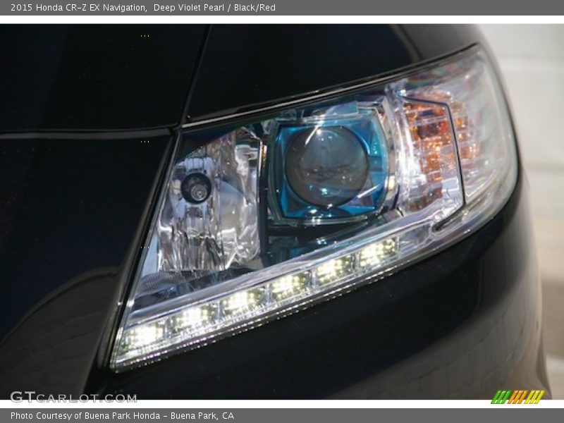 Deep Violet Pearl / Black/Red 2015 Honda CR-Z EX Navigation