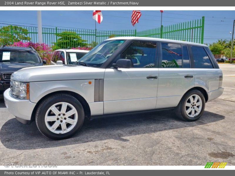 Zambezi Silver Metallic / Parchment/Navy 2004 Land Rover Range Rover HSE