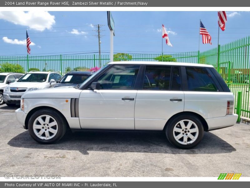 Zambezi Silver Metallic / Parchment/Navy 2004 Land Rover Range Rover HSE