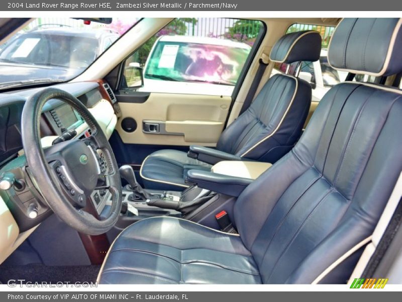 Zambezi Silver Metallic / Parchment/Navy 2004 Land Rover Range Rover HSE