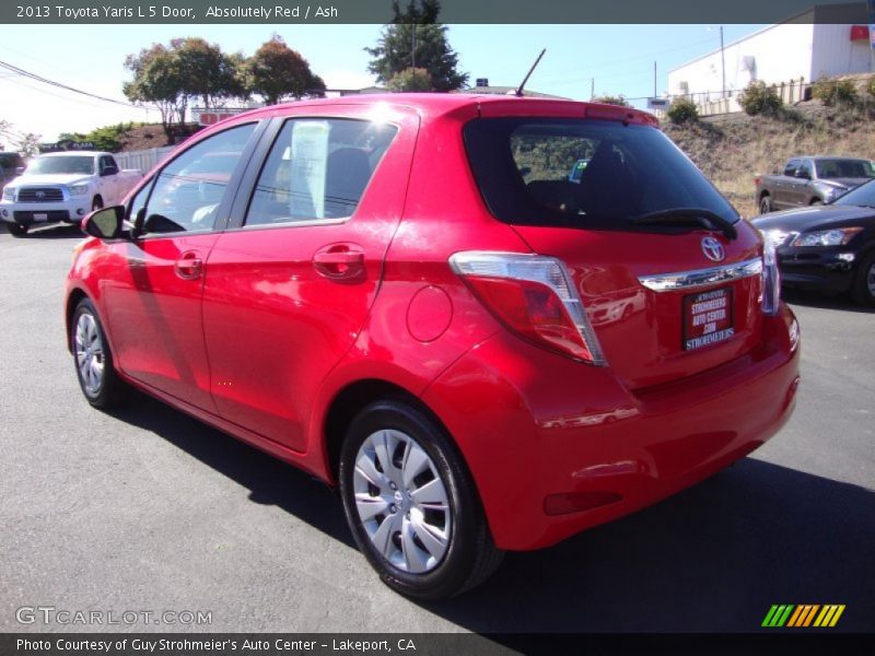 Absolutely Red / Ash 2013 Toyota Yaris L 5 Door