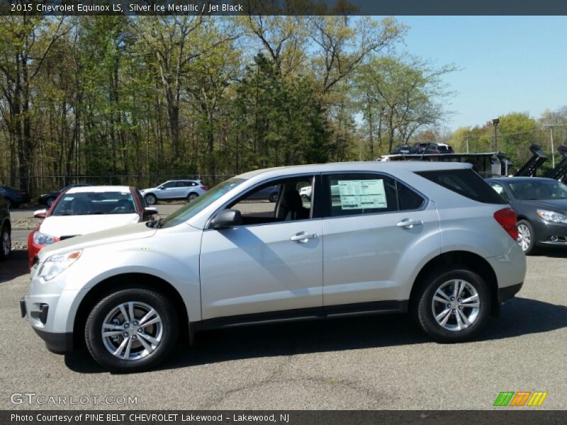 Silver Ice Metallic / Jet Black 2015 Chevrolet Equinox LS