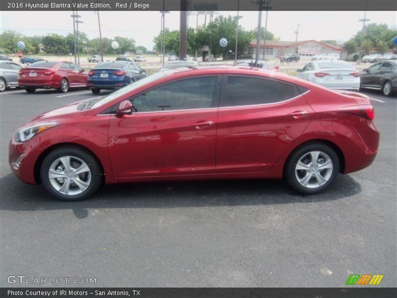 Red / Beige 2016 Hyundai Elantra Value Edition