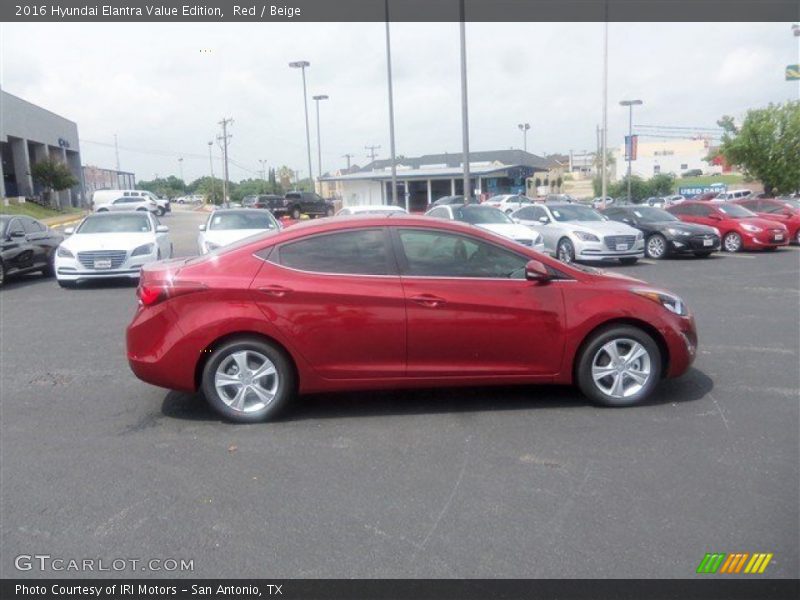 Red / Beige 2016 Hyundai Elantra Value Edition
