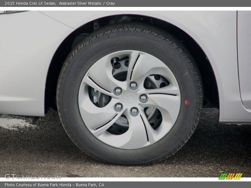 Alabaster Silver Metallic / Gray 2015 Honda Civic LX Sedan
