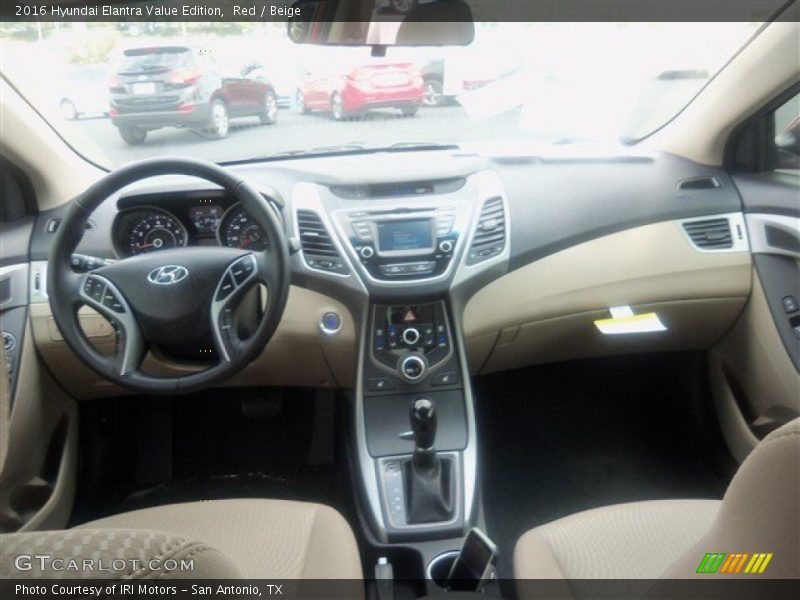 Red / Beige 2016 Hyundai Elantra Value Edition
