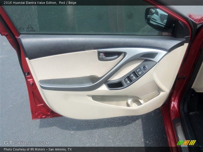 Red / Beige 2016 Hyundai Elantra Value Edition