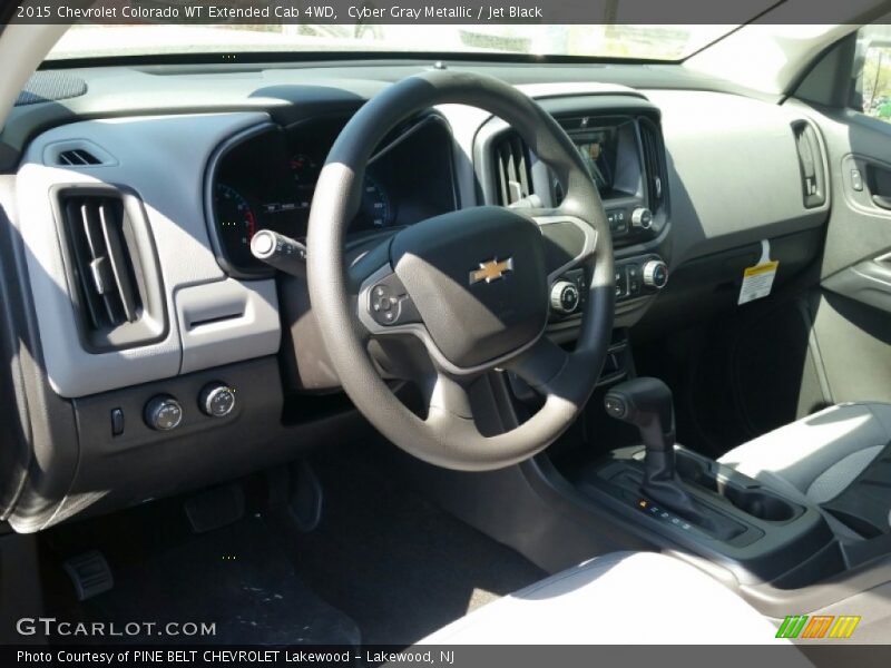 Cyber Gray Metallic / Jet Black 2015 Chevrolet Colorado WT Extended Cab 4WD