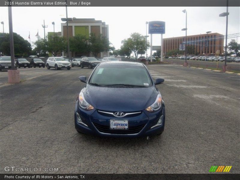 Blue / Beige 2016 Hyundai Elantra Value Edition