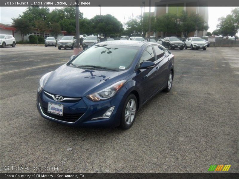 Blue / Beige 2016 Hyundai Elantra Value Edition