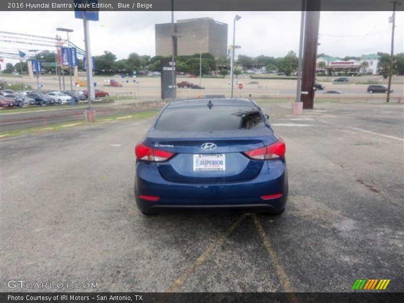 Blue / Beige 2016 Hyundai Elantra Value Edition