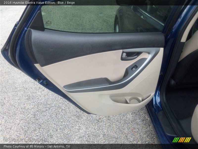 Blue / Beige 2016 Hyundai Elantra Value Edition