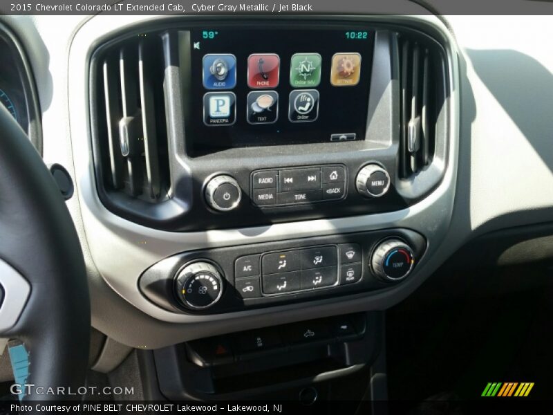 Cyber Gray Metallic / Jet Black 2015 Chevrolet Colorado LT Extended Cab