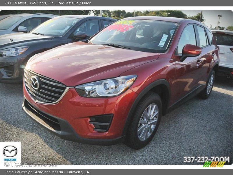 Soul Red Metallic / Black 2016 Mazda CX-5 Sport