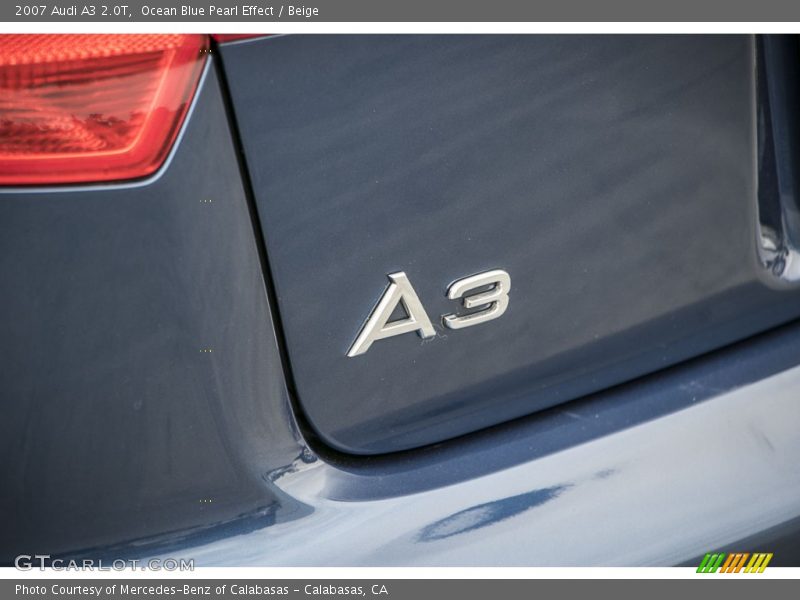 Ocean Blue Pearl Effect / Beige 2007 Audi A3 2.0T