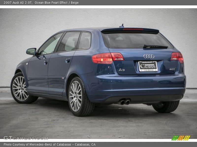 Ocean Blue Pearl Effect / Beige 2007 Audi A3 2.0T