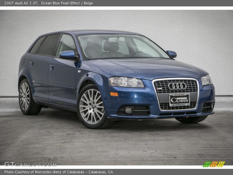 Ocean Blue Pearl Effect / Beige 2007 Audi A3 2.0T