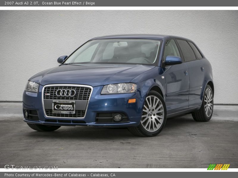 Ocean Blue Pearl Effect / Beige 2007 Audi A3 2.0T