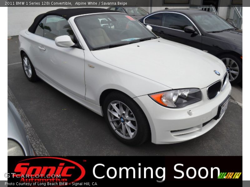 Alpine White / Savanna Beige 2011 BMW 1 Series 128i Convertible