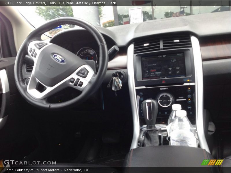 Dark Blue Pearl Metallic / Charcoal Black 2012 Ford Edge Limited