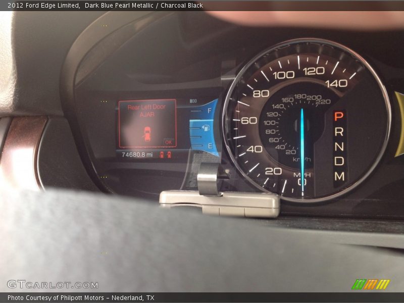 Dark Blue Pearl Metallic / Charcoal Black 2012 Ford Edge Limited