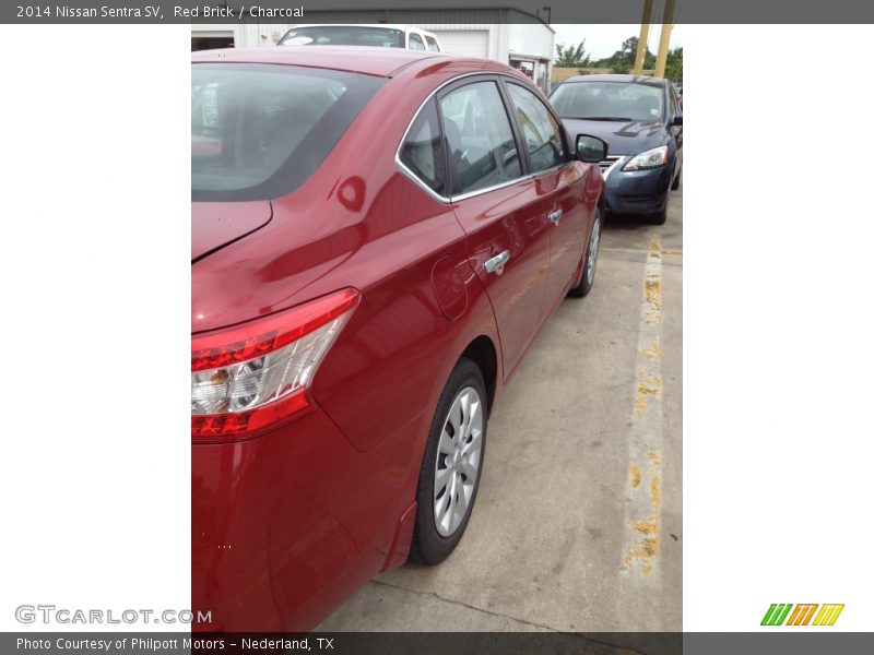 Red Brick / Charcoal 2014 Nissan Sentra SV