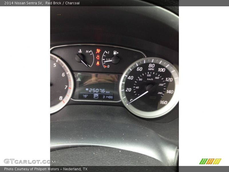 Red Brick / Charcoal 2014 Nissan Sentra SV