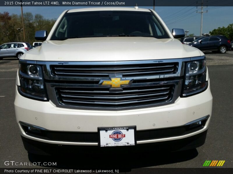 White Diamond Tricoat / Cocoa/Dune 2015 Chevrolet Tahoe LTZ 4WD