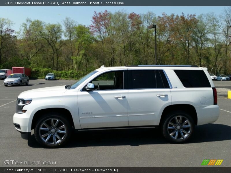White Diamond Tricoat / Cocoa/Dune 2015 Chevrolet Tahoe LTZ 4WD