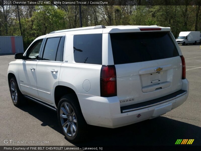 White Diamond Tricoat / Cocoa/Dune 2015 Chevrolet Tahoe LTZ 4WD