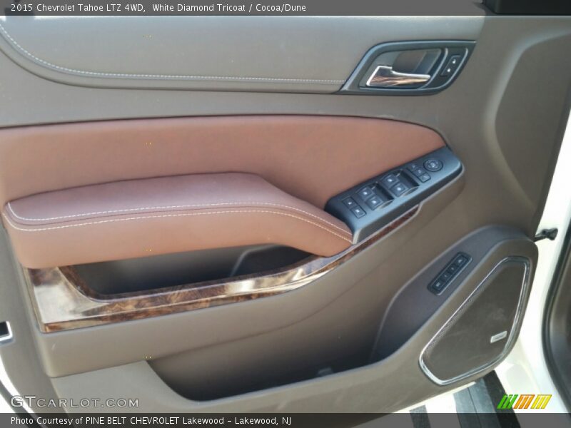White Diamond Tricoat / Cocoa/Dune 2015 Chevrolet Tahoe LTZ 4WD
