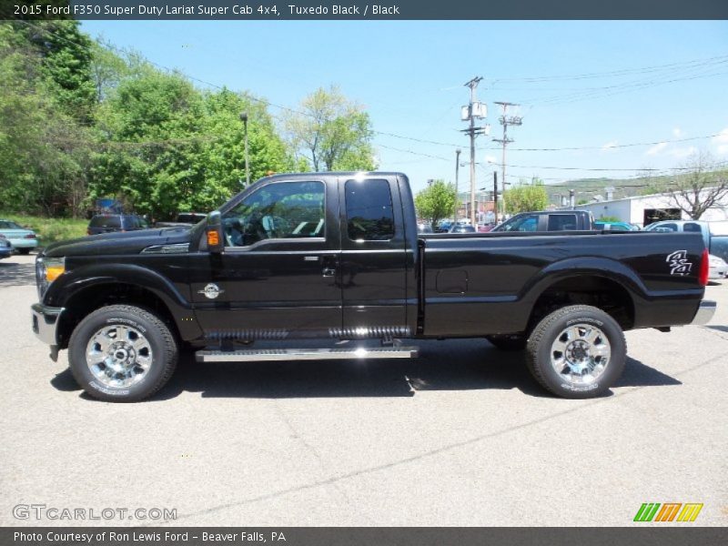 Tuxedo Black / Black 2015 Ford F350 Super Duty Lariat Super Cab 4x4